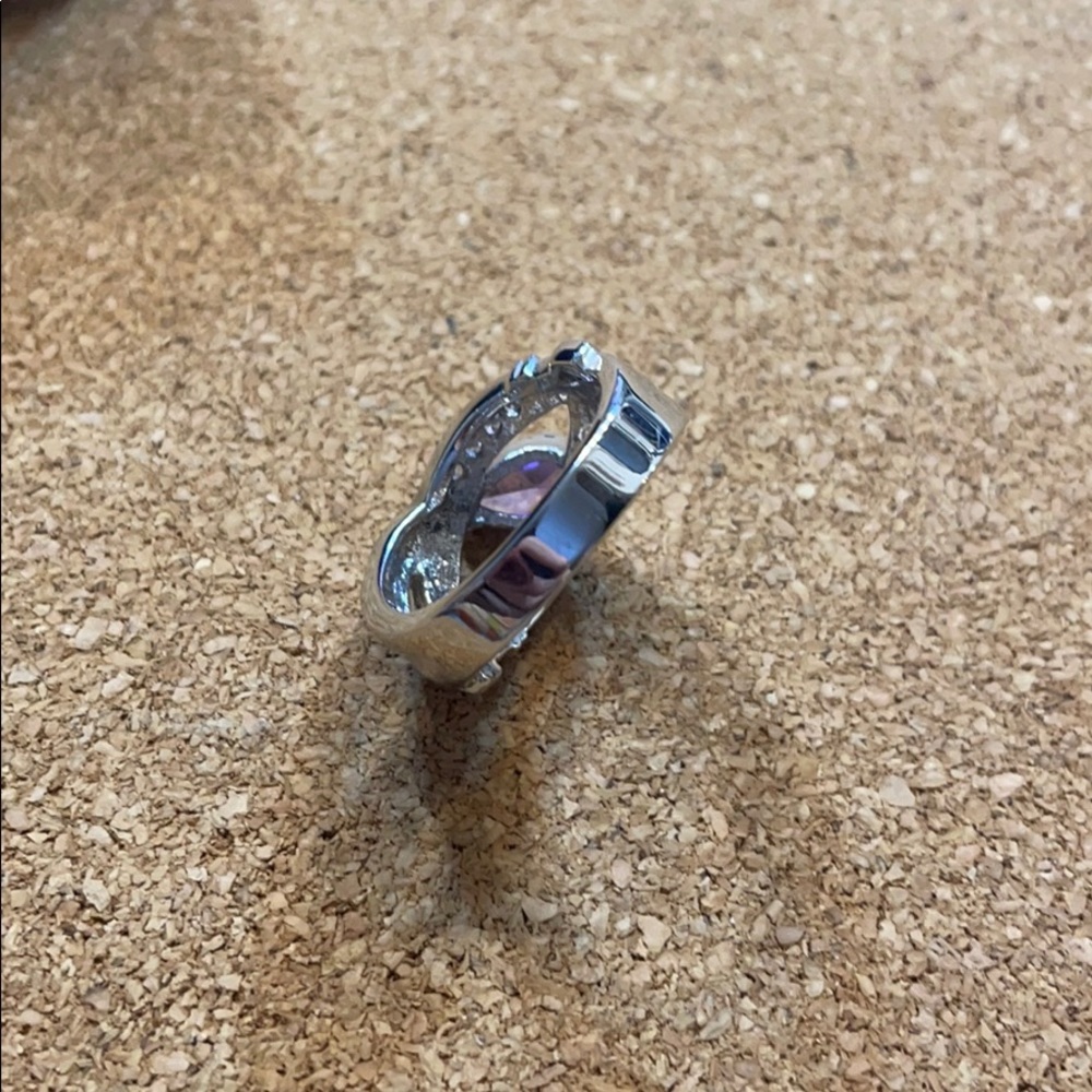 Lia Sophia purple stone silver ring 8 - Picture 3 of 4